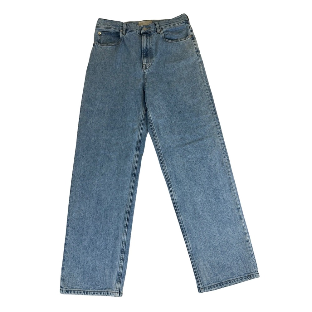 Everlane The Way High Jean Light‎ Wash Organic Cotton 29 Long Straight Leg Denim